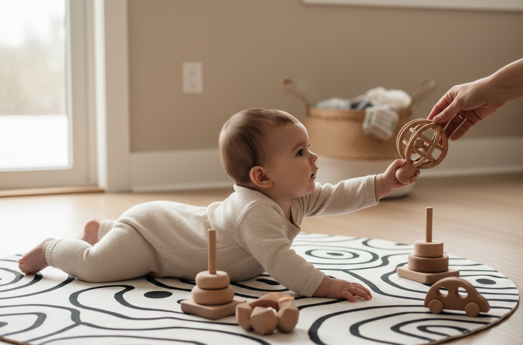 Éveil sensoriel bébé 3-6 mois : quels jouets choisir sans surstimuler
