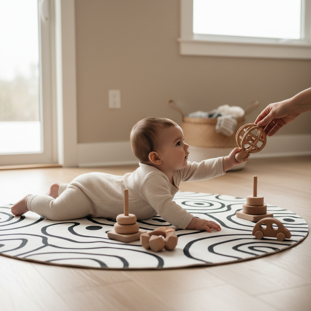 Éveil sensoriel bébé 3 à 6 mois, jouets stimulants